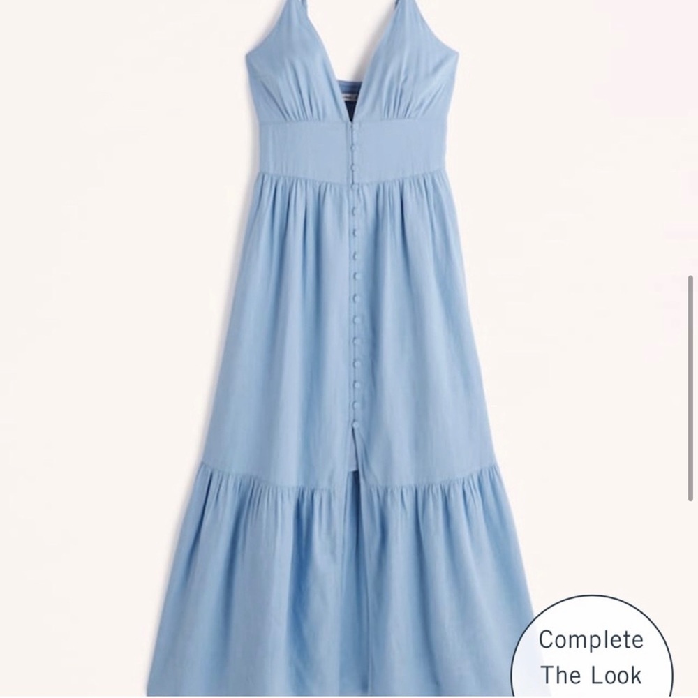 Abercrombie & Fitch Light Blue Maxi Dress